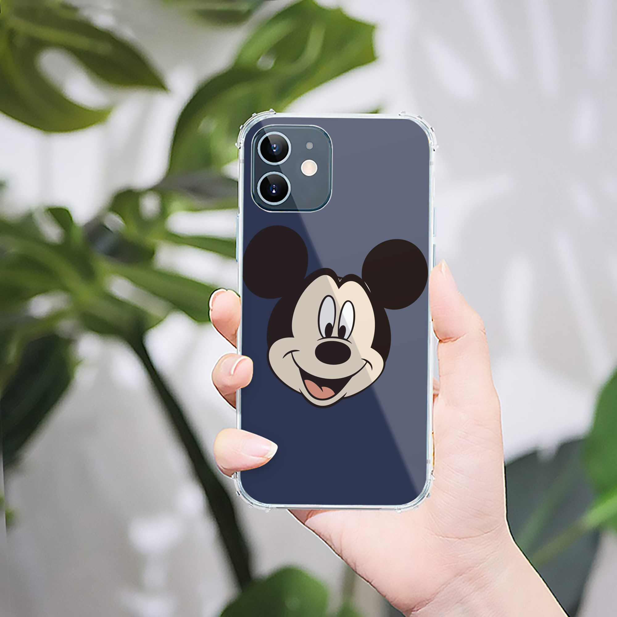 （画像用） ミッキーマウス Mickey Mouse 【iPhone 12シリーズ対応】透明スマホケース（クリアソフトケース）